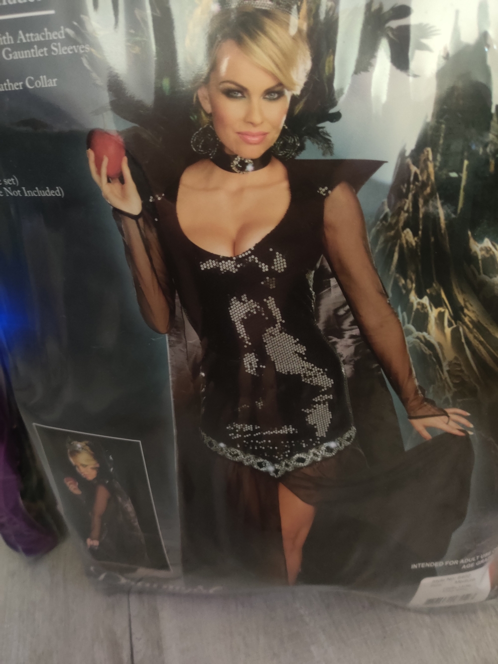 Black Sheer‎ Sequin Gothic Dress with Choker